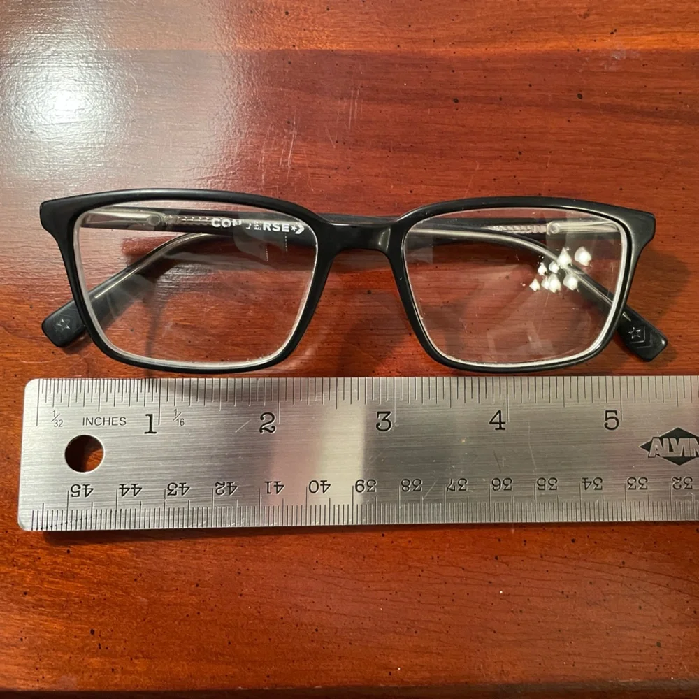 Black square-framed Coverse children’s eyeglasses - Picture 2 of 3